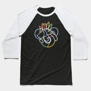 Neon Chrome Pony Baseball T-Shirt